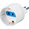 ADATTATORE SPINA LEOVIN HXC007 DA SPINA ITALIA 10A A SCHUKO 10A MAX 1500W COLORE BIANCO